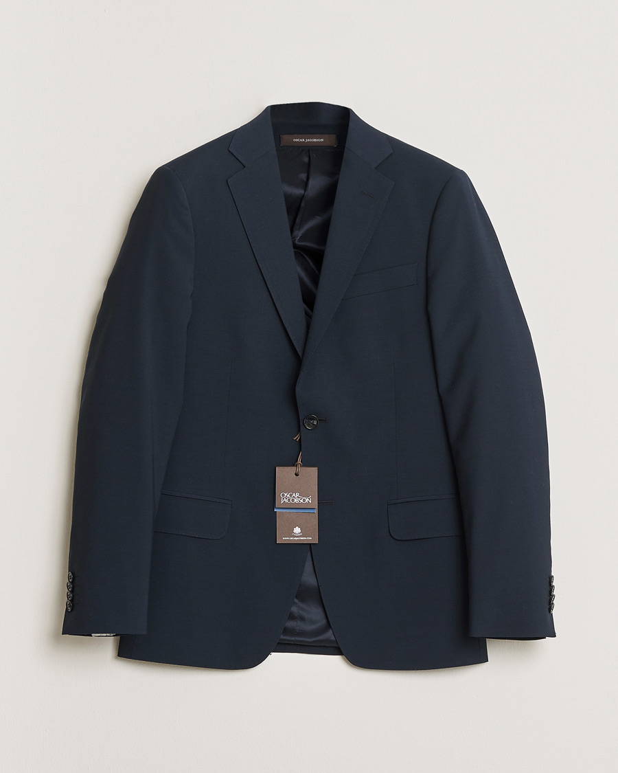 Heren | Pre-owned Blazers | Pre-owned | Oscar Jacobson Edmund Wool Blazer Navy 46