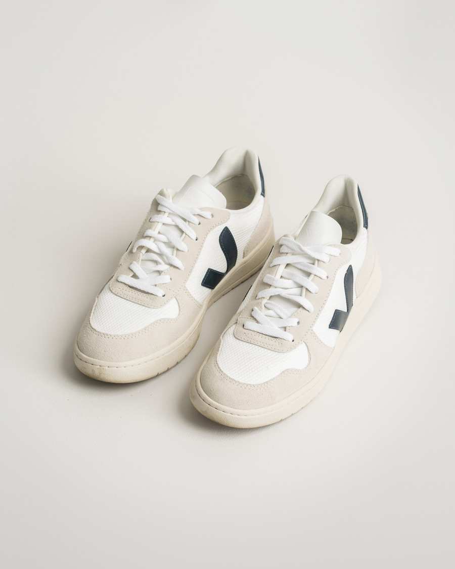 Heren | Veja V-10 Mesh Sneaker White Nautico | Pre-owned | Veja V-10 Mesh Sneaker White Nautico