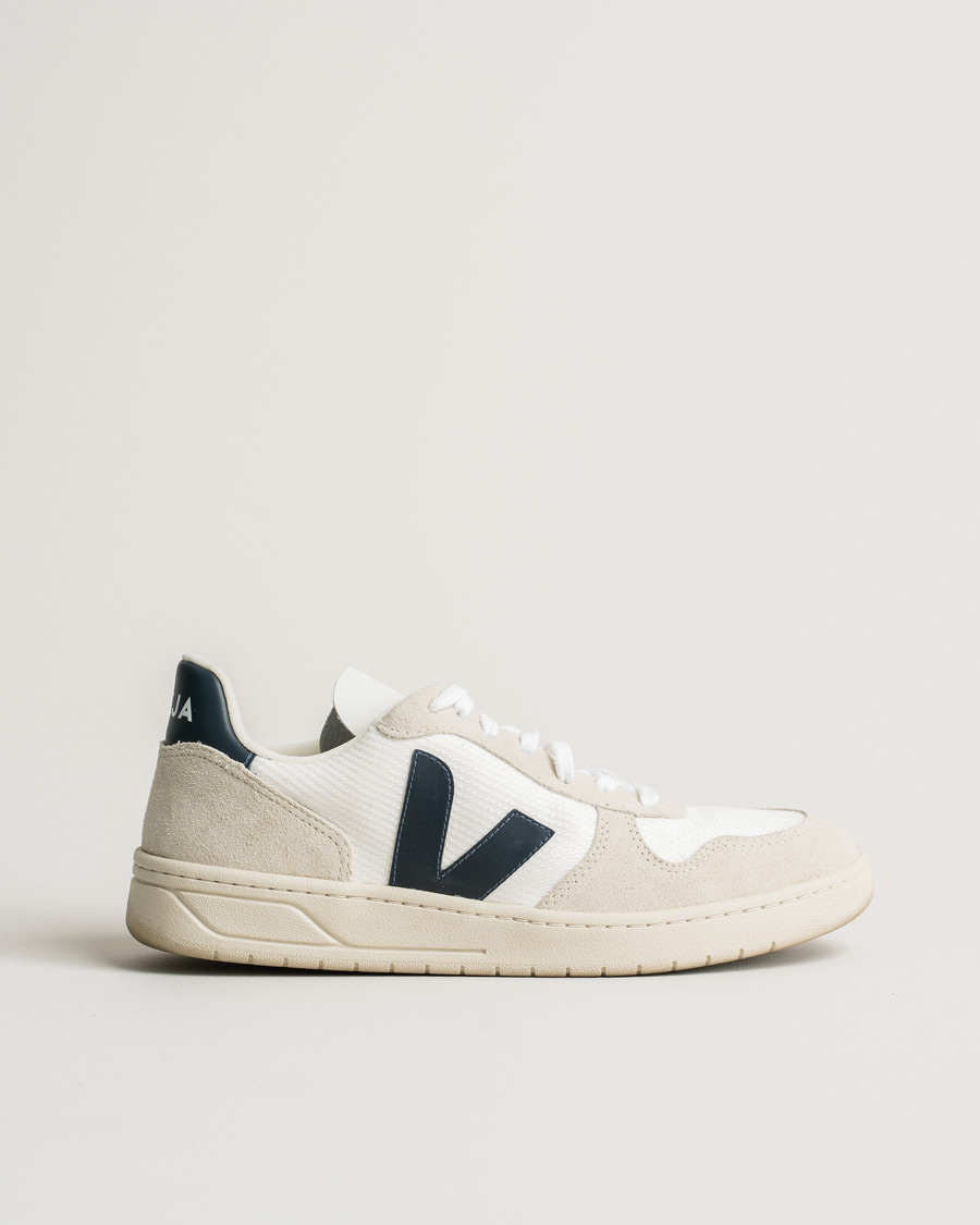 Heren | Veja V-10 Mesh Sneaker White Nautico | Pre-owned | Veja V-10 Mesh Sneaker White Nautico