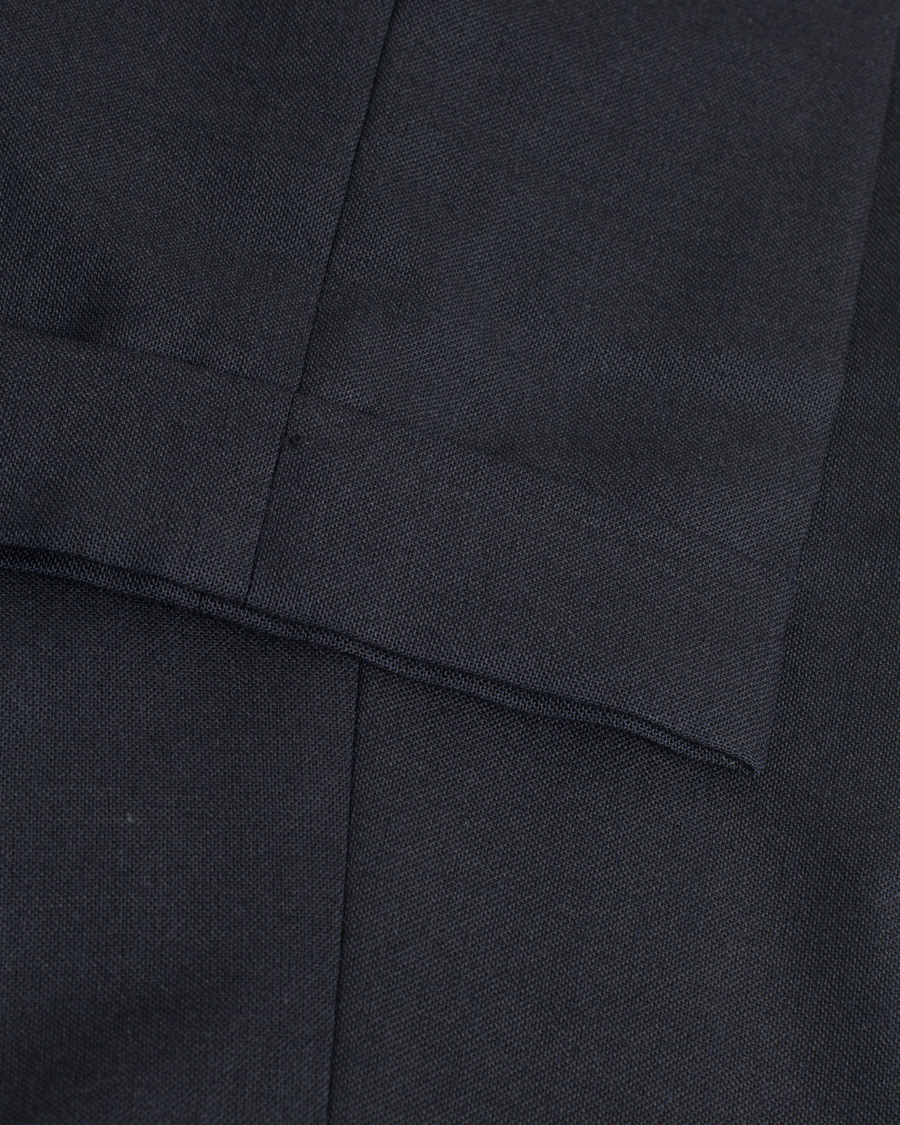 Heren | Berg&Berg Arnold Pleated Side Adjuster Wool Trousers Navy 48 | Pre-owned | Berg&Berg Arnold Pleated Side Adjuster Wool Trousers Navy 48