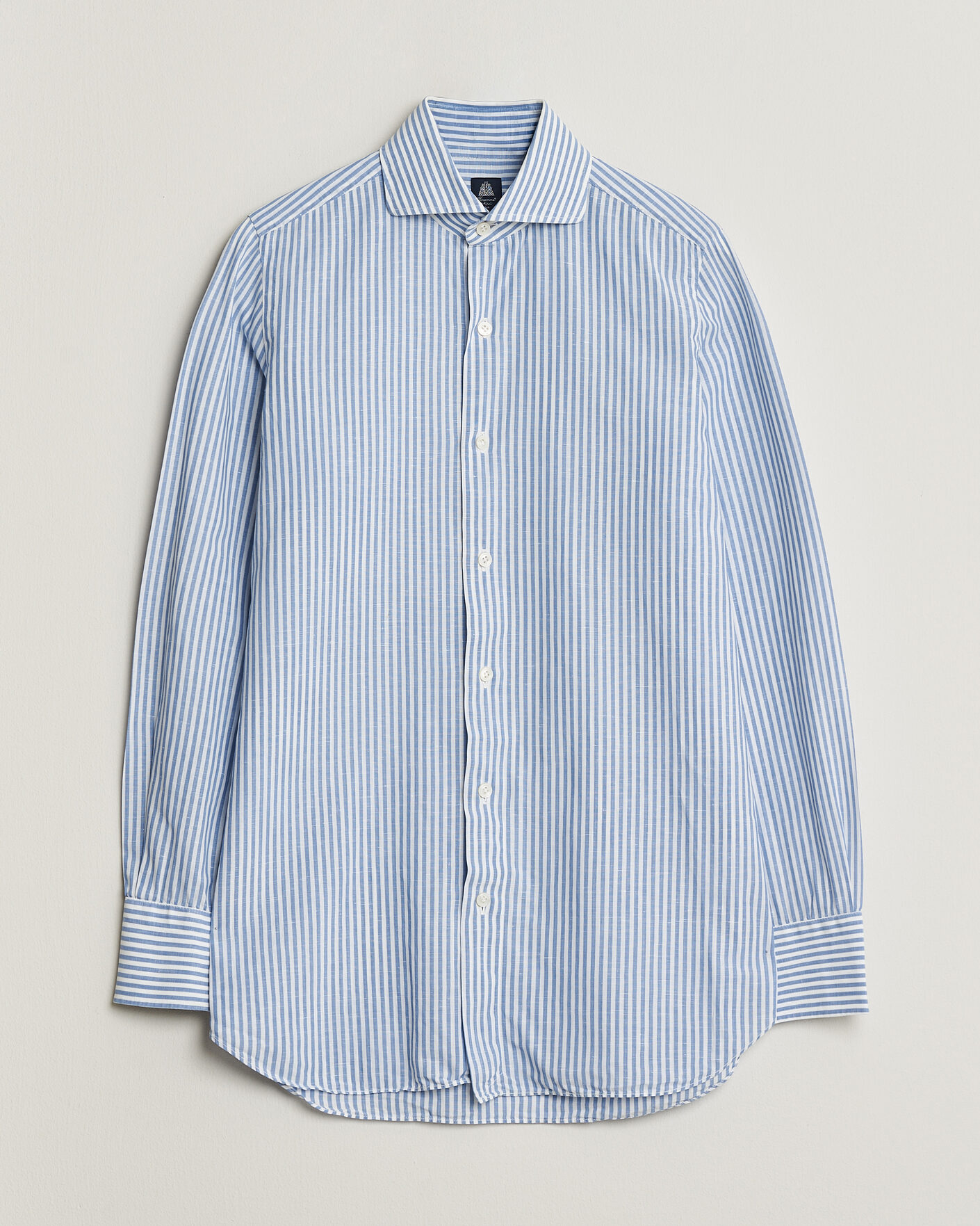 Heren | Finamore Napoli Slim Fit Shirt Blue Stripe 38 - S | Pre-owned | Finamore Napoli Slim Fit Shirt Blue Stripe 38 - S
