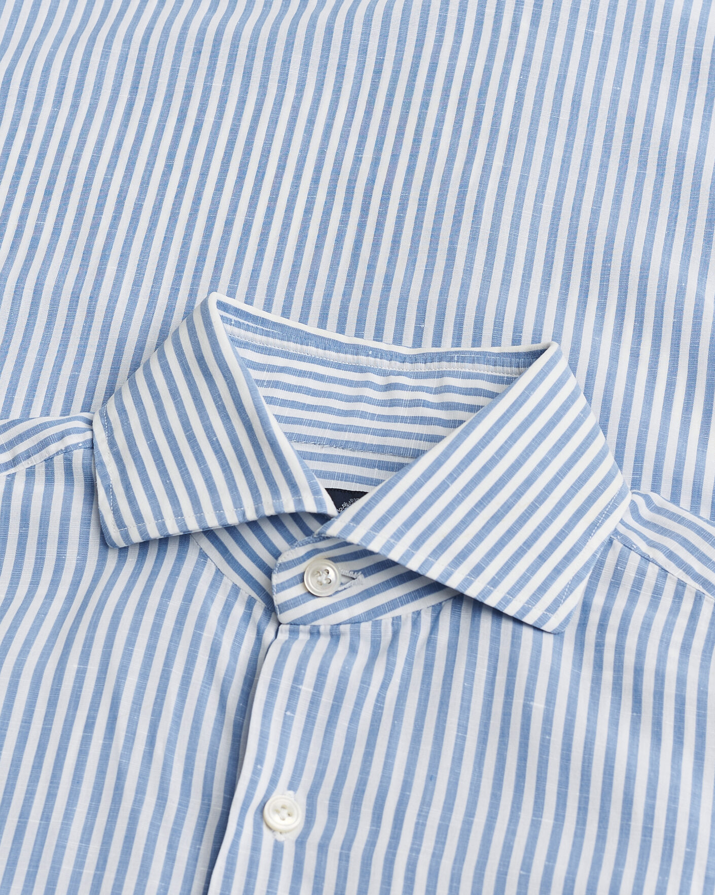 Heren | Finamore Napoli Slim Fit Shirt Blue Stripe 38 - S | Pre-owned | Finamore Napoli Slim Fit Shirt Blue Stripe 38 - S