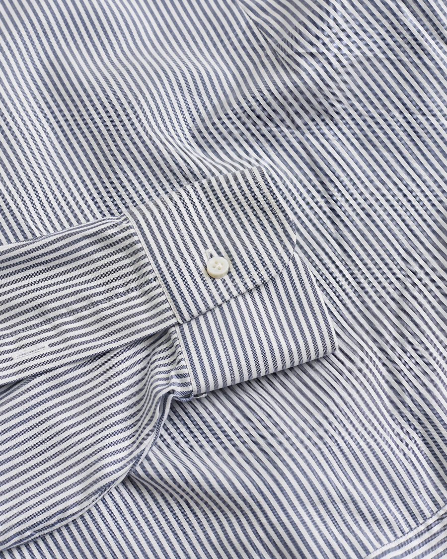Heren | Barba Napoli Cutaway Shirt Blue Striped 40 - M | Pre-owned | Barba Napoli Cutaway Shirt Blue Striped 40 - M