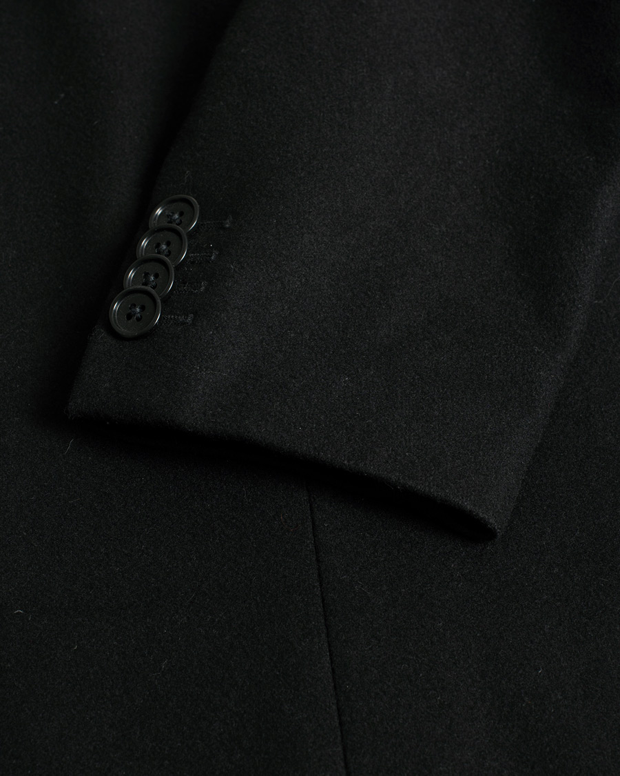 Heren | J.Lindeberg Wolger Compact Melton Coat Black | Pre-owned | J.Lindeberg Wolger Compact Melton Coat Black