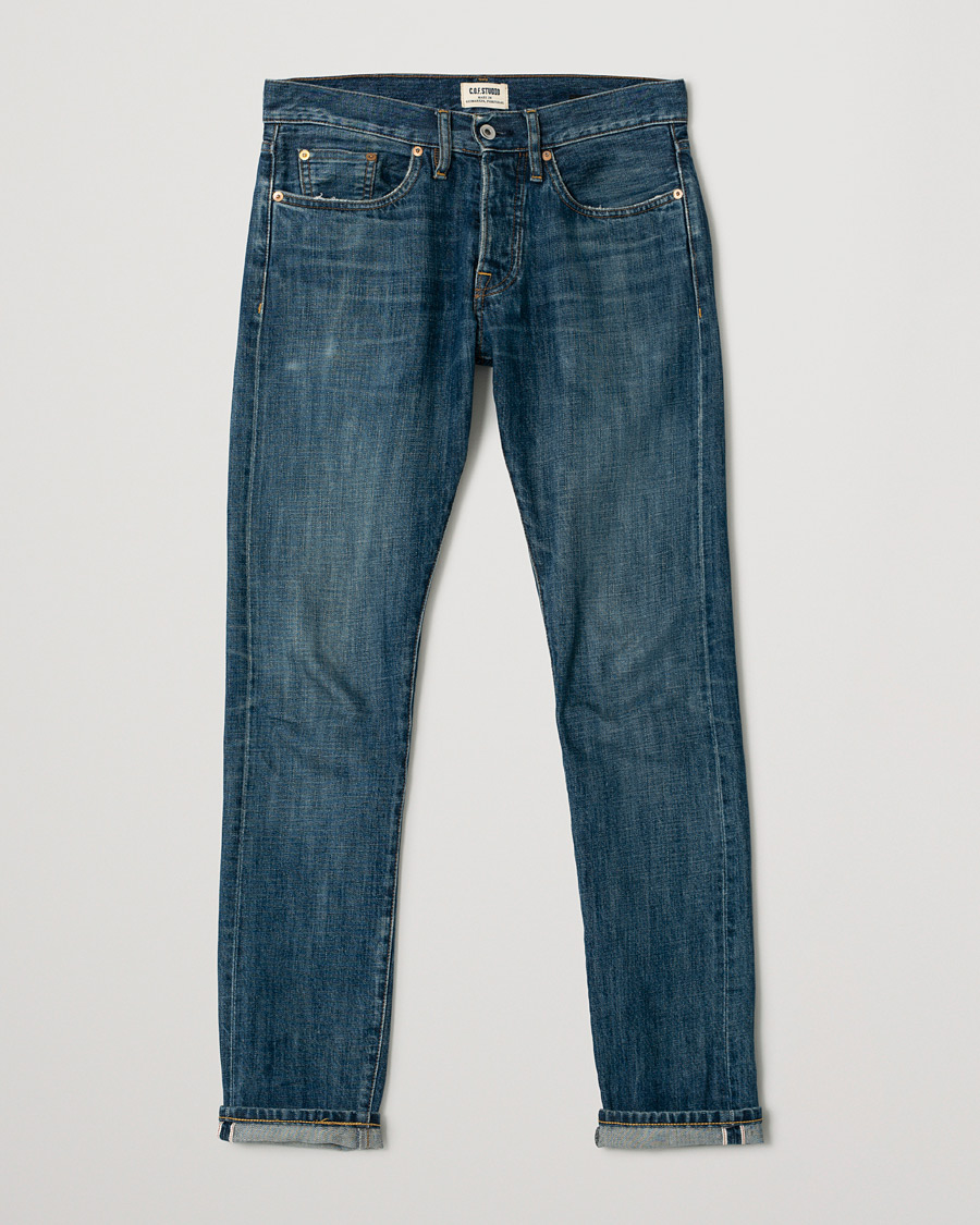 Heren | C.O.F. Studio M3 Regular Tapered Fit Selvedge Jeans Classic Worn W29 | Pre-owned | C.O.F. Studio M3 Regular Tapered Fit Selvedge Jeans Classic Worn W29