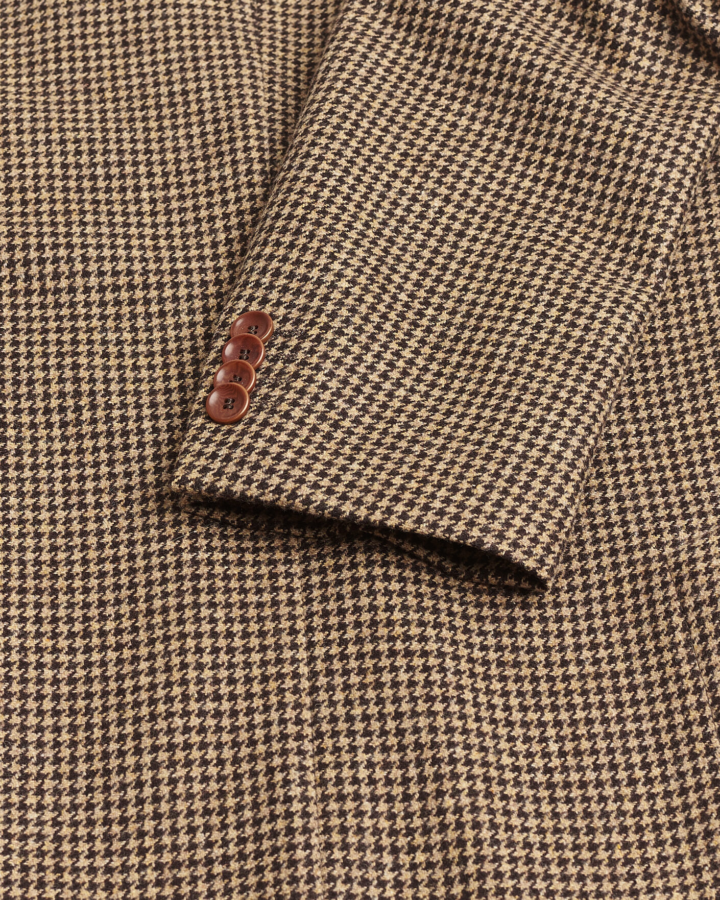 Heren | Pre-owned Blazers | Pre-owned | Oscar Jacobson Einar Houndstooth Wool Blazer Brown 50