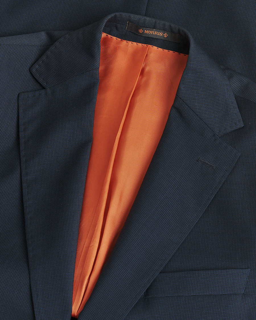 Heren | Pre-owned Pakken | Pre-owned | Morris Wool Suit Navy Check 150