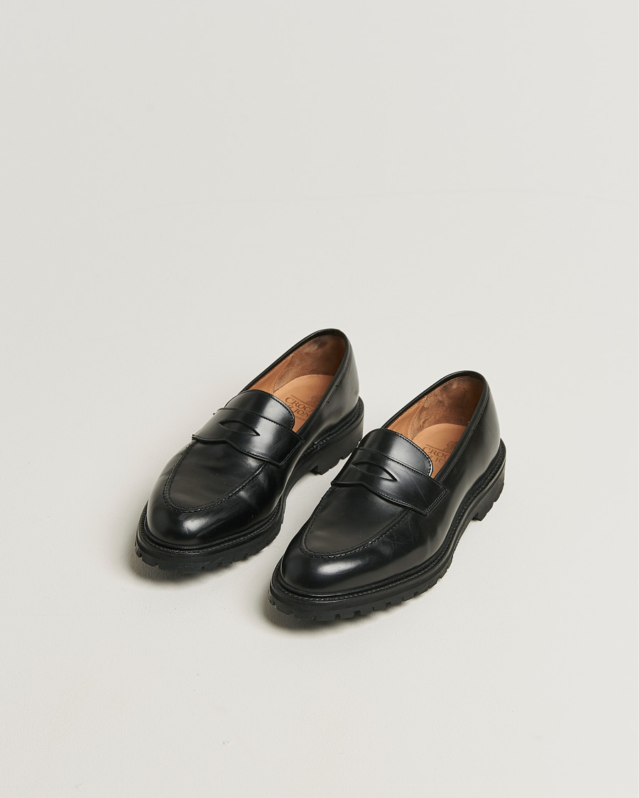 Heren | Crockett & Jones Henley 3 Loafers Black Cavalry Calf UK8 - EU42 | Pre-owned | Crockett & Jones Henley 3 Loafers Black Cavalry Calf UK8 - EU42