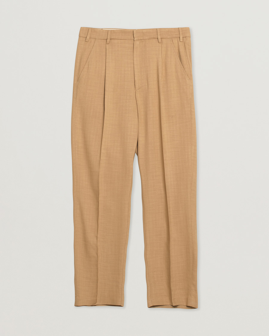 Heren | Broeken | Pre-owned | Barena Talon Pleated Trousers Khaki
