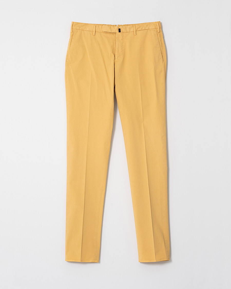 Heren | Incotex Slim Fit Stretch Chinos Pale Yellow 50 | Pre-owned | Incotex Slim Fit Stretch Chinos Pale Yellow 50