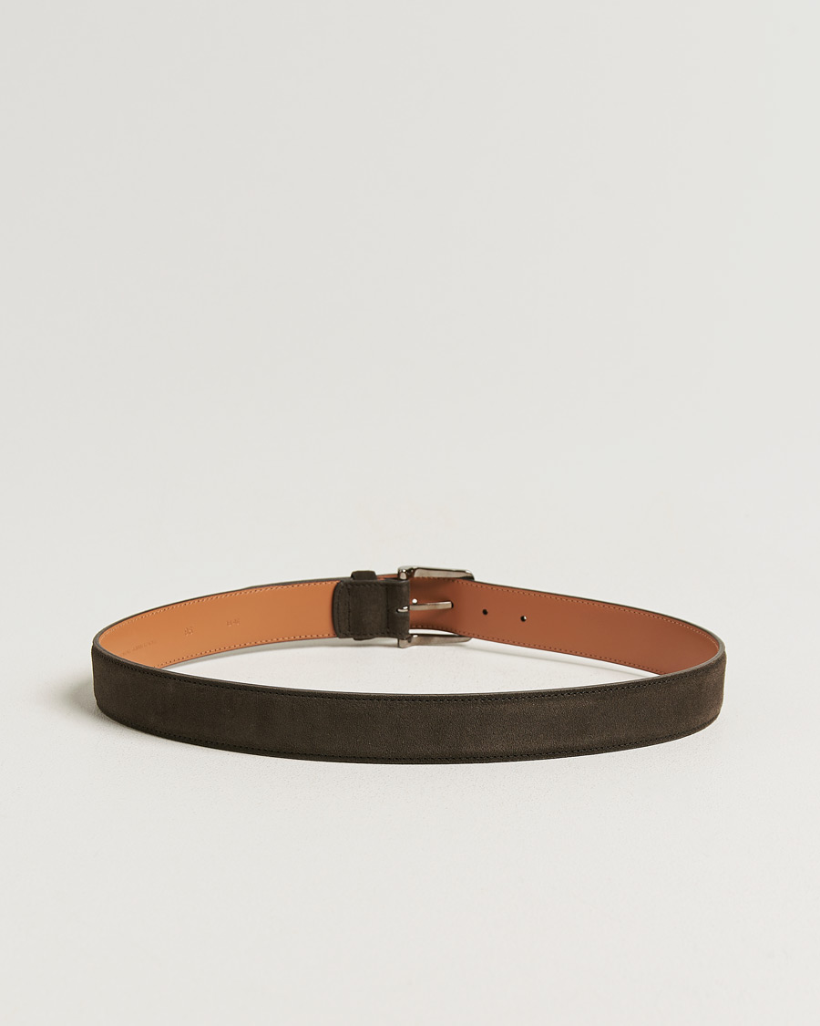 Heren | Pre-owned Accessoires | Pre-owned | Tod's Suede 3,5 cm Belt Brown 95