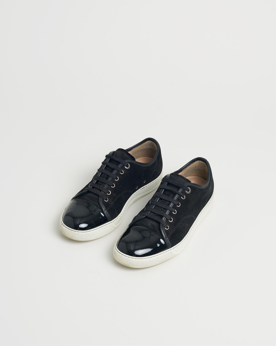 Heren | Lanvin DBB1 Patent Cap Toe Sneaker Black | Pre-owned | Lanvin DBB1 Patent Cap Toe Sneaker Black