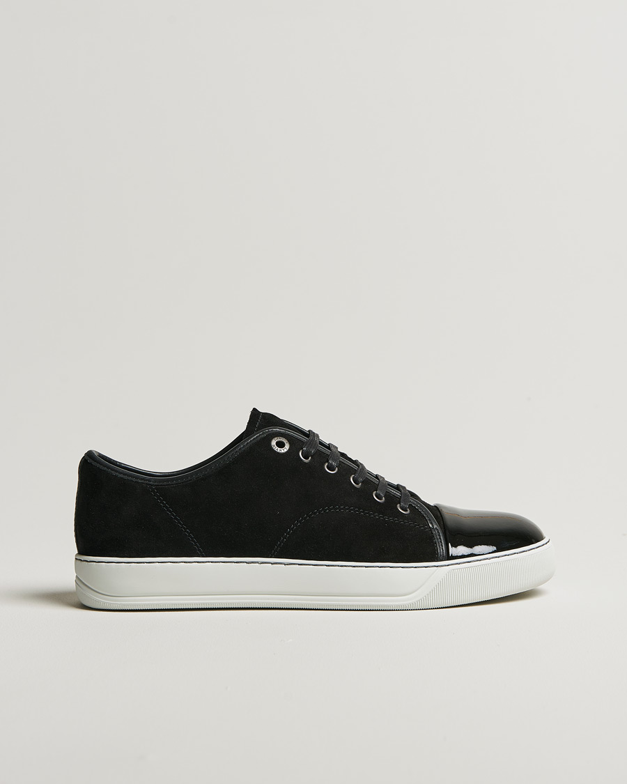 Heren | Lanvin Patent Cap Toe Sneaker Black | Pre-owned | Lanvin Patent Cap Toe Sneaker Black
