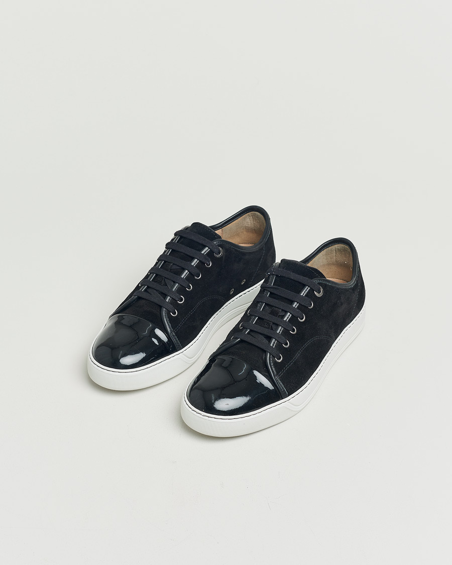 Heren | Lanvin DBB1 Patent Cap Toe Sneaker Black | Pre-owned | Lanvin DBB1 Patent Cap Toe Sneaker Black