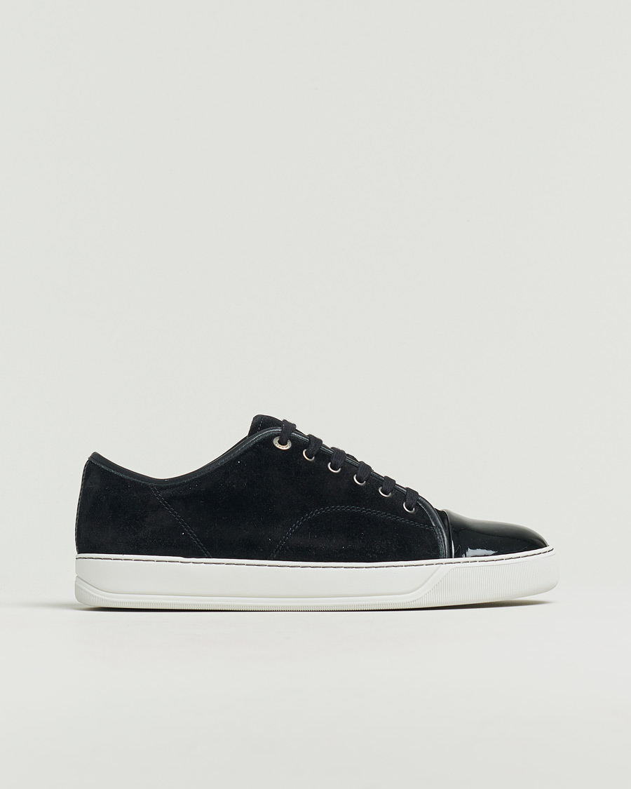 Heren | Lanvin DBB1 Patent Cap Toe Sneaker Black | Pre-owned | Lanvin DBB1 Patent Cap Toe Sneaker Black
