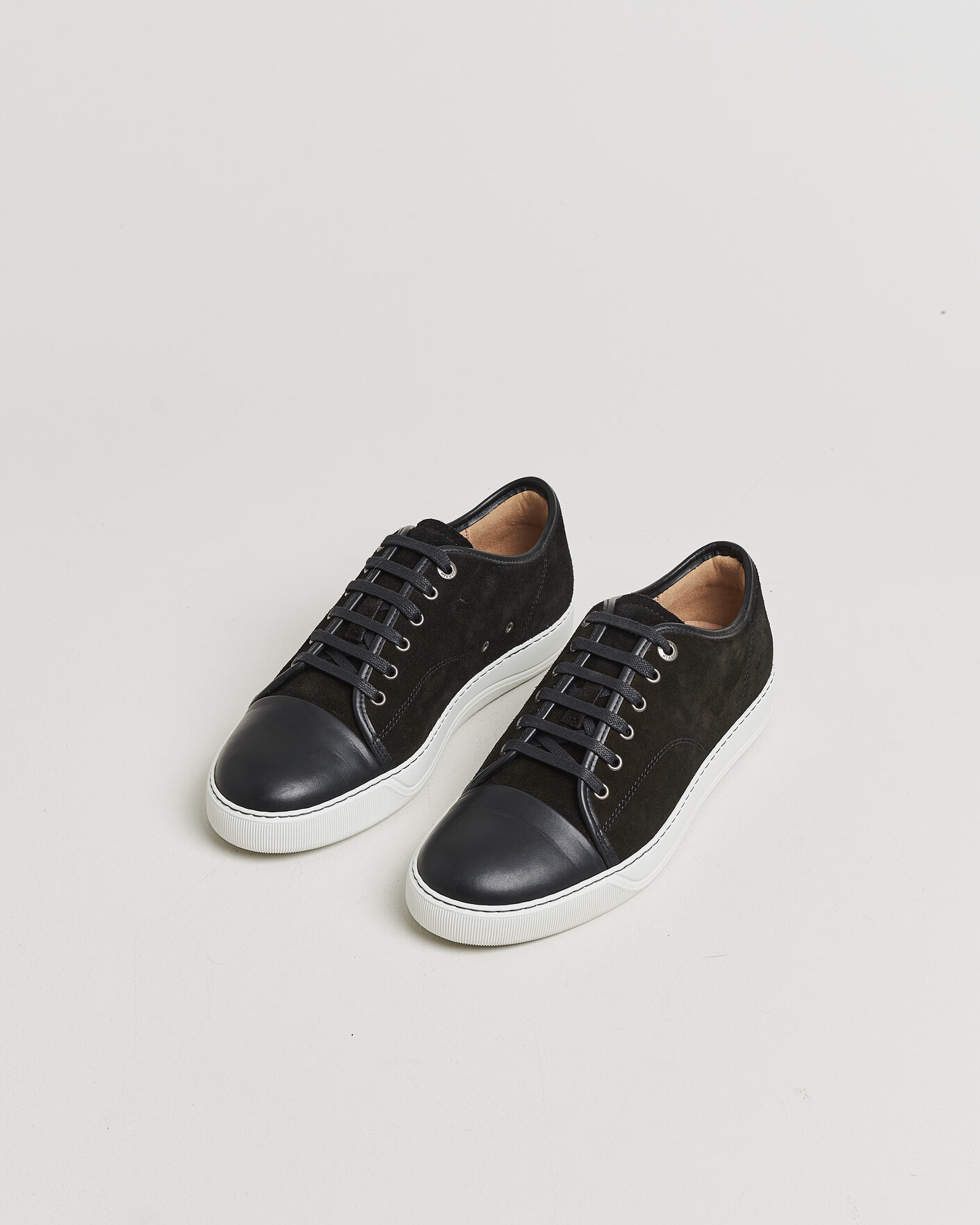 Heren | Pre-owned Schoenen | Pre-owned | Lanvin DBB1 Nappa Cap Toe Sneaker Black UK8 - EU42