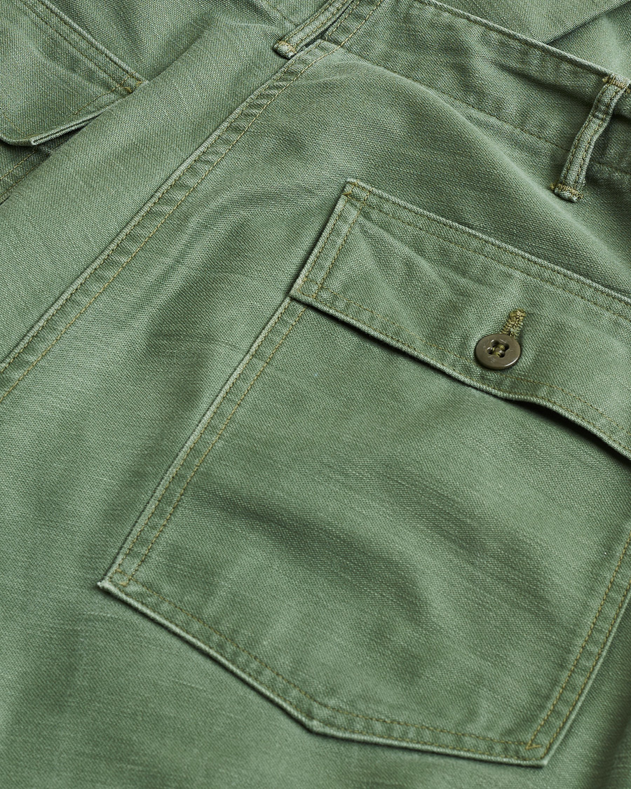 Heren | Pre-owned Broeken | Pre-owned | orSlow Slim Fit Original Sateen Fatigue Pants Green M