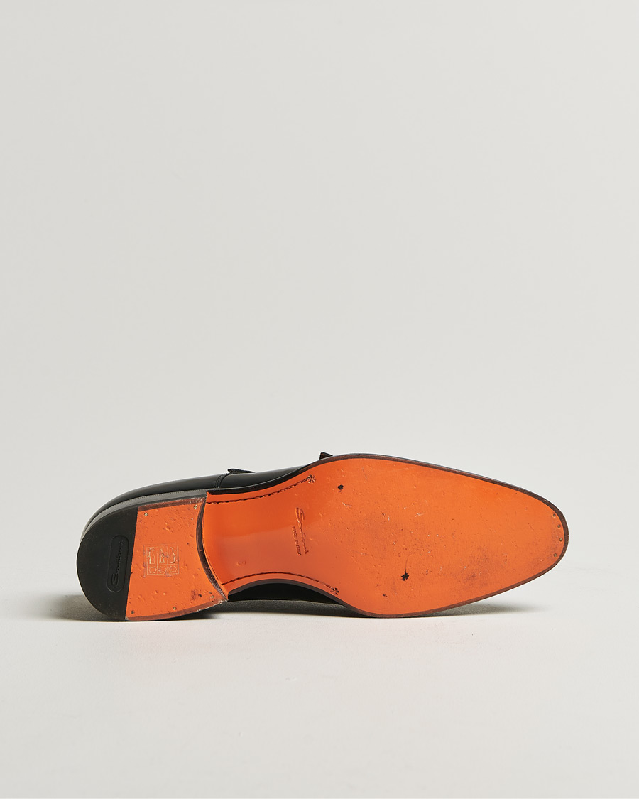 Heren | Santoni Blake Double Monk Black Calf | Pre-owned | Santoni Blake Double Monk Black Calf
