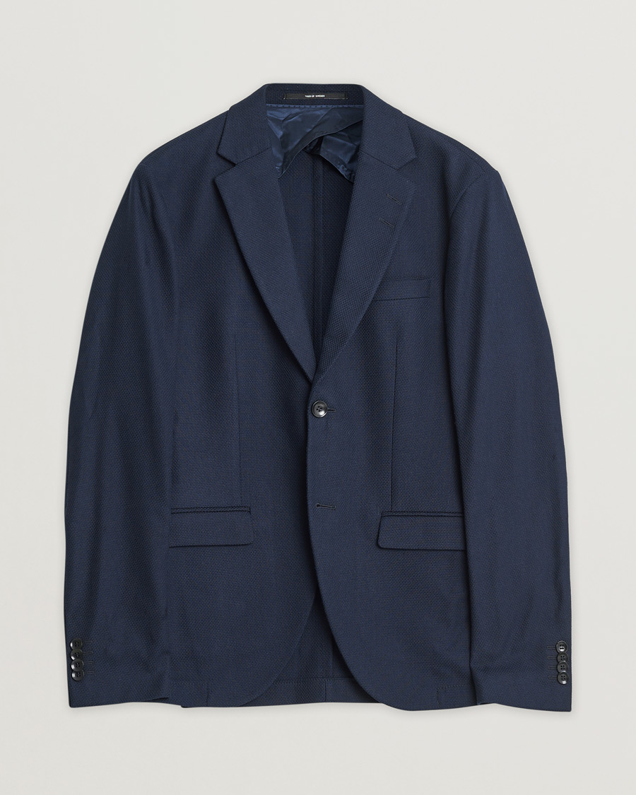 Heren | Tiger of Sweden Lamonte Cotton Blazer Navy 46 | Pre-owned | Tiger of Sweden Lamonte Cotton Blazer Navy 46