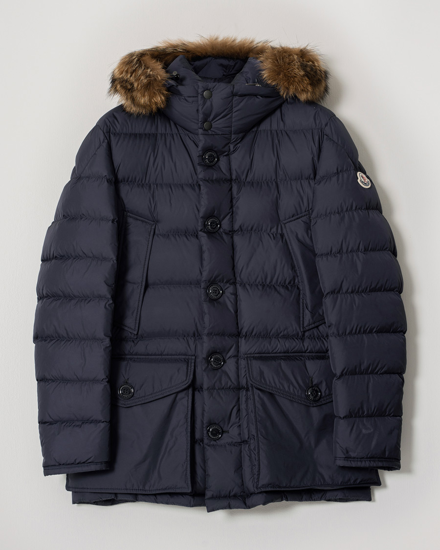 Heren | Jassen | Pre-owned | Moncler Cluny Down Parka Navy