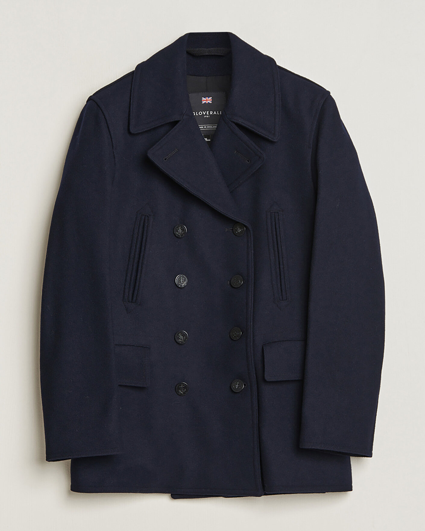 Heren | Pre-owned Jassen | Pre-owned | Gloverall Churchill Reefer Peacoat Navy M