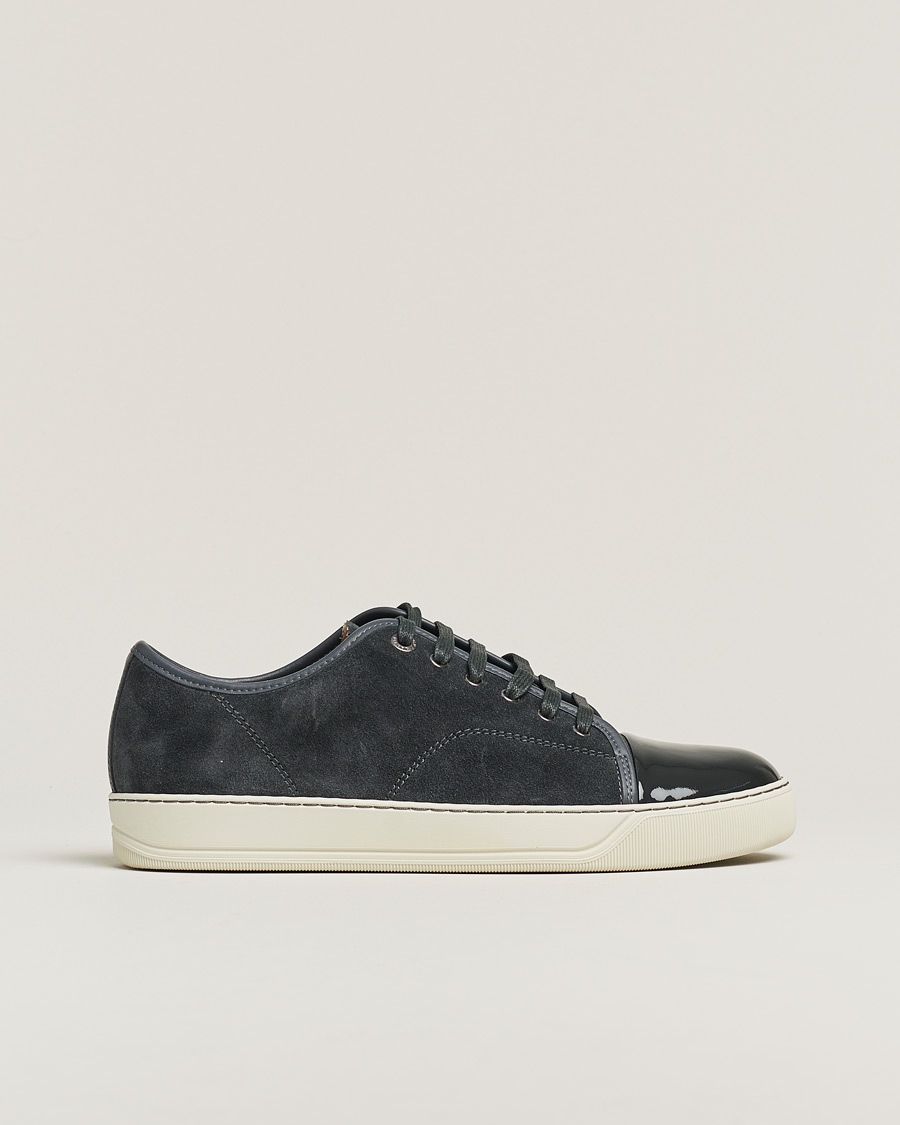 Heren | Lanvin DBB1 Patent Cap Toe Sneaker Dark Grey | Pre-owned | Lanvin DBB1 Patent Cap Toe Sneaker Dark Grey