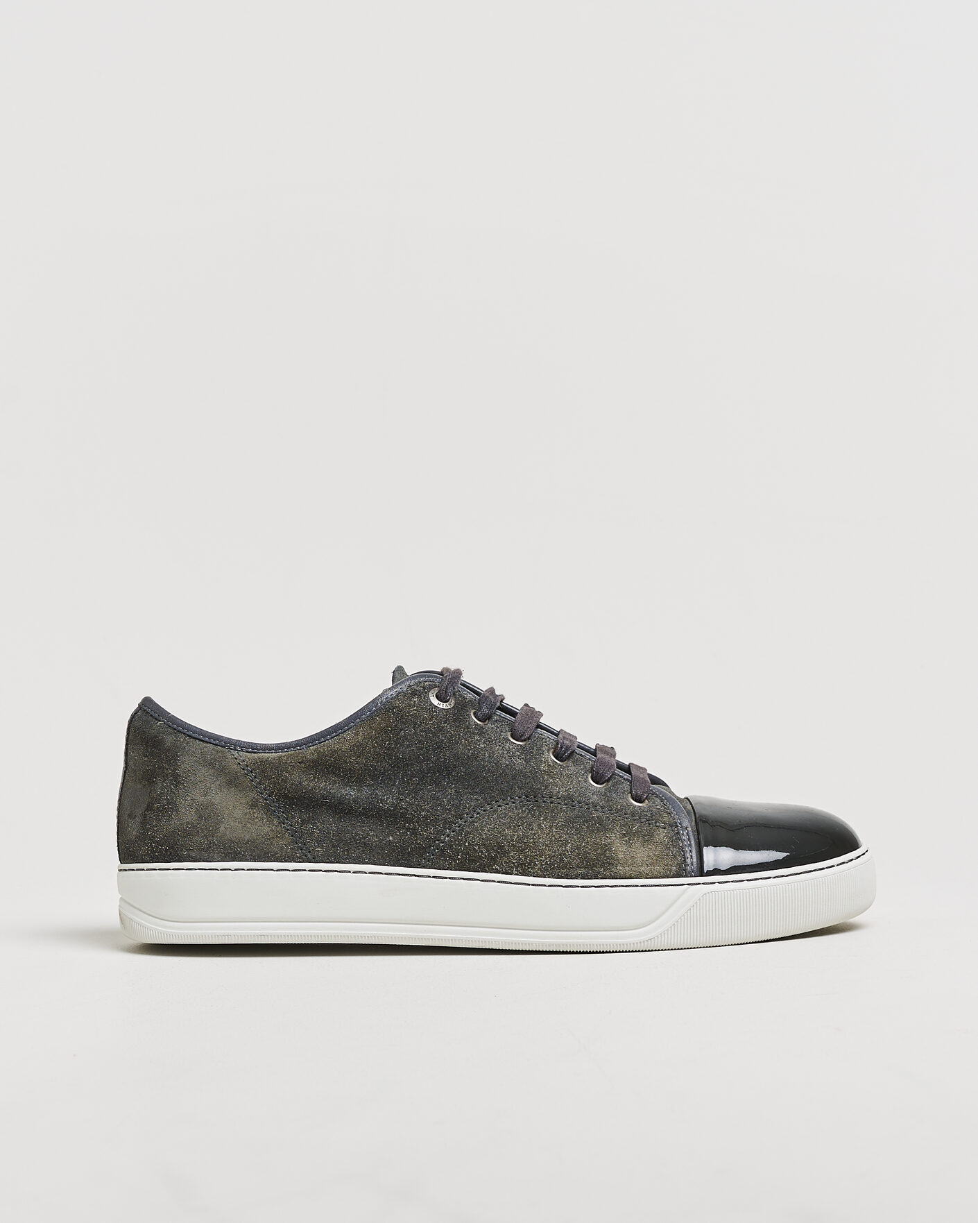 Heren | Pre-owned Schoenen | Pre-owned | Lanvin DBB1 Patent Cap Toe Sneaker Dark Grey UK10 - EU44