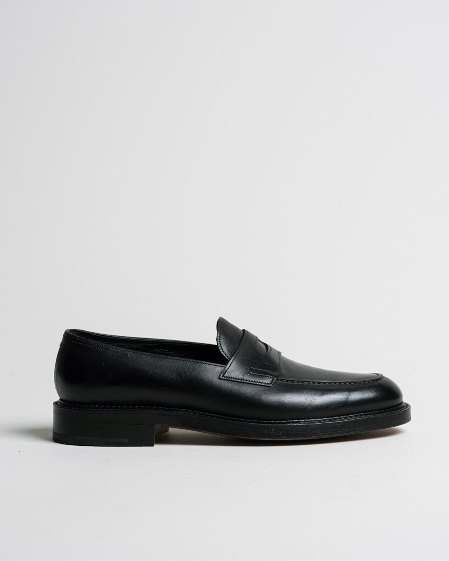 Heren | John Lobb Lopez New Standard Penny Loafer Black Calf UK8,5 - EU42,5 | Pre-owned | John Lobb Lopez New Standard Penny Loafer Black Calf UK8,5 - EU42,5