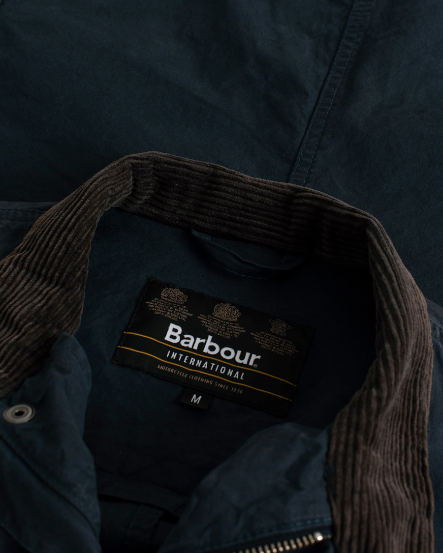 Heren | Barbour International Summer Wash Duke Casual Jacket Navy | Pre-owned | Barbour International Summer Wash Duke Casual Jacket Navy