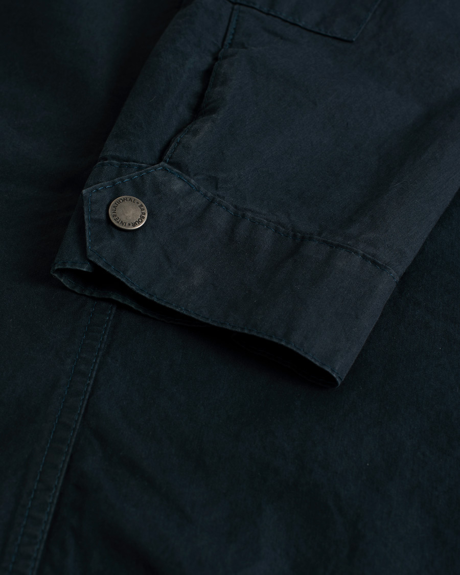Heren | Barbour International Summer Wash Duke Casual Jacket Navy | Pre-owned | Barbour International Summer Wash Duke Casual Jacket Navy