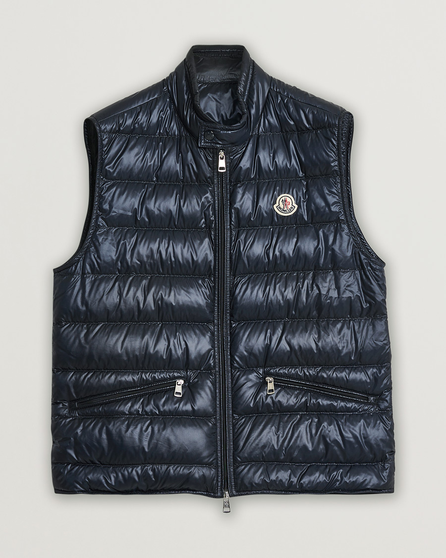 Heren | Gilets | Pre-owned | Moncler Gui Vest Navy