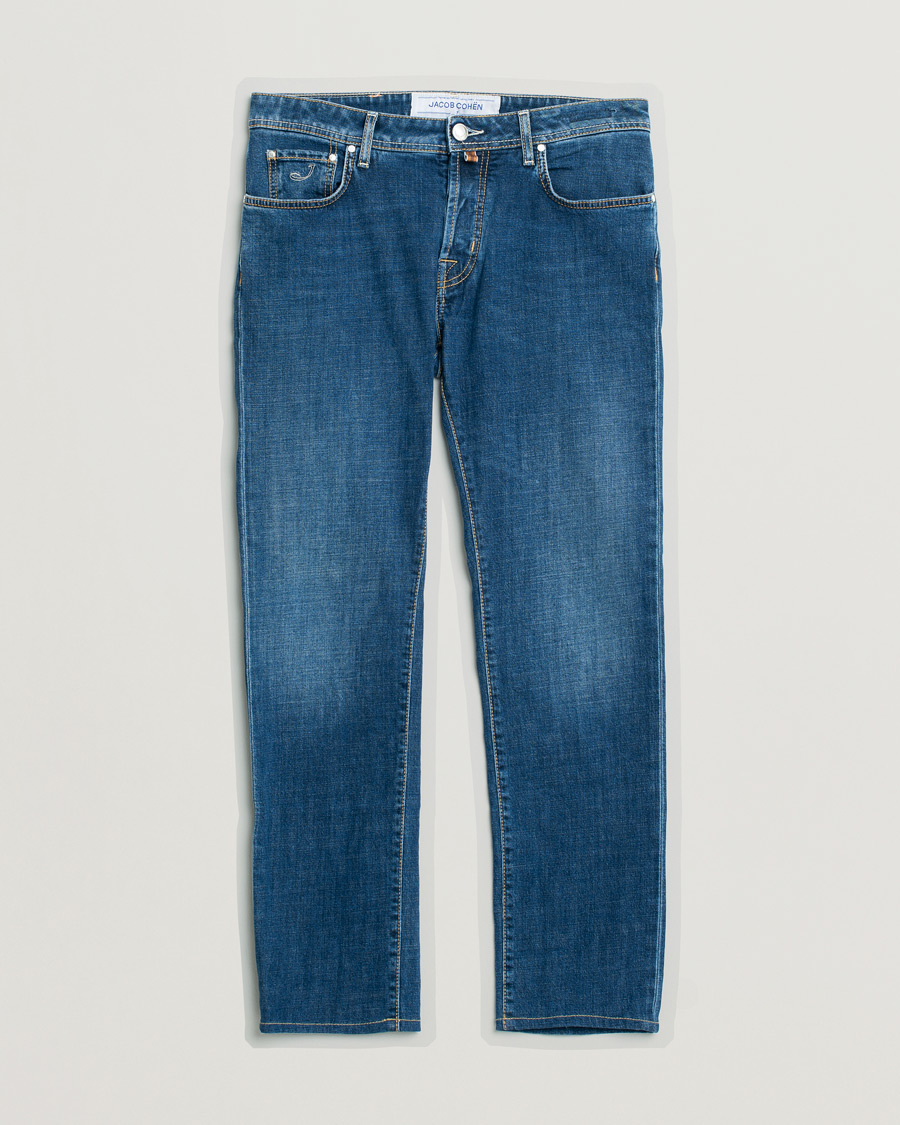 Heren | Jeans | Pre-owned | Jacob Cohën 688 Slim Fit Jeans Mid Blue