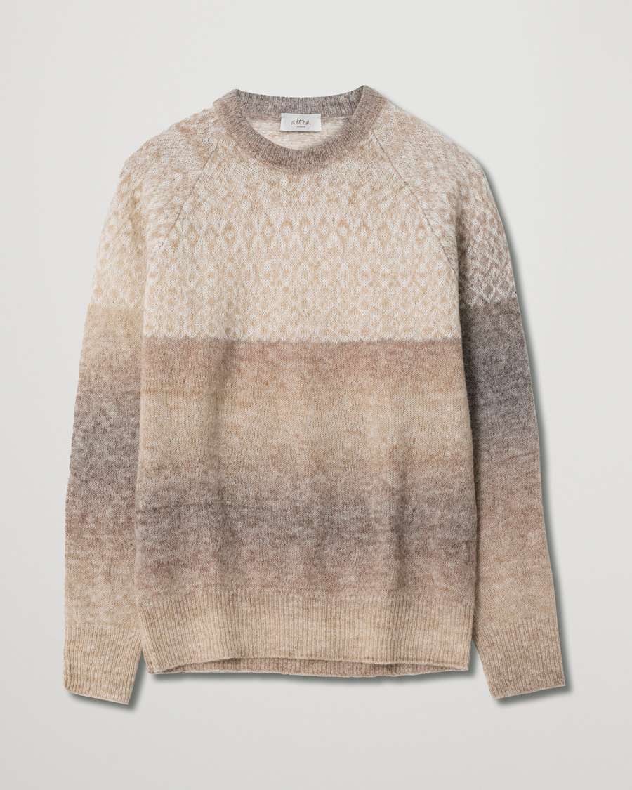 Heren | Truien | Pre-owned | Altea Norwegian Jacquard Alpaca Sweater Beige