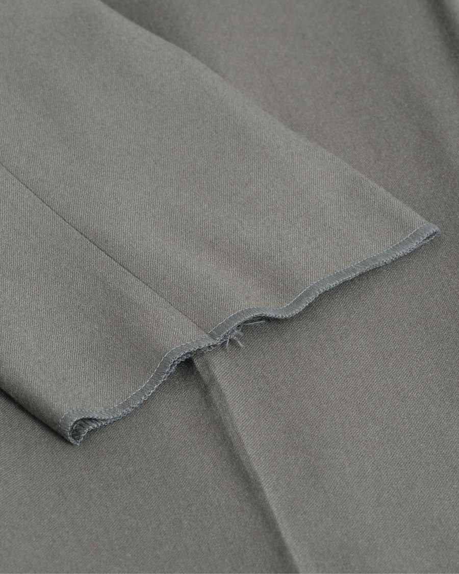 Heren | Broeken | Pre-owned | Giorgio Armani Tapered Wool Flannel Trousers Light Grey