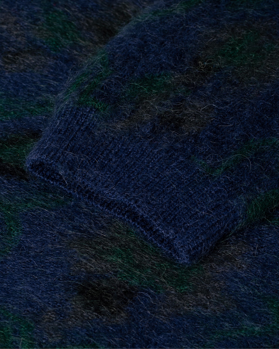 Heren | Truien | Pre-owned | BEAMS PLUS Botanical Jacquard Cardigan Navy