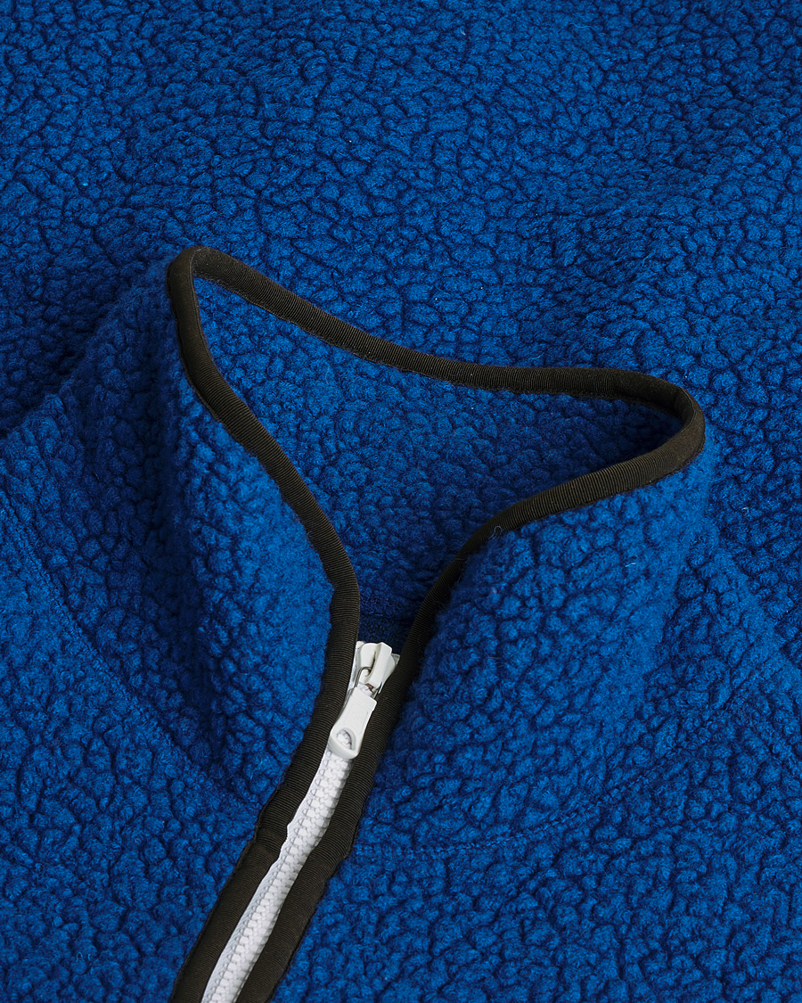 Heren | Drake's Rib BRib Bound Fleece Jacket Blue | Pre-owned | Drake's Rib BRib Bound Fleece Jacket Blue