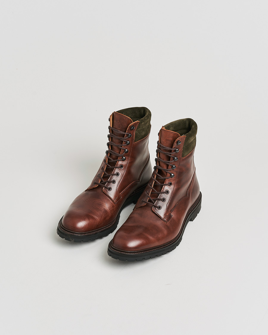 Heren | Crockett & Jones Ross Boot Vibram Sole Chocolate Hurricane Hide UK10 - EU44,5 | Pre-owned | Crockett & Jones Ross Boot Vibram Sole Chocolate Hurricane Hide UK10 - EU44,5