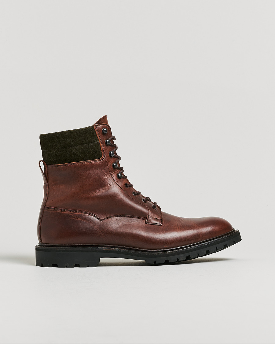 Heren | Crockett & Jones Ross Boot Vibram Sole Chocolate Hurricane Hide UK10 - EU44,5 | Pre-owned | Crockett & Jones Ross Boot Vibram Sole Chocolate Hurricane Hide UK10 - EU44,5