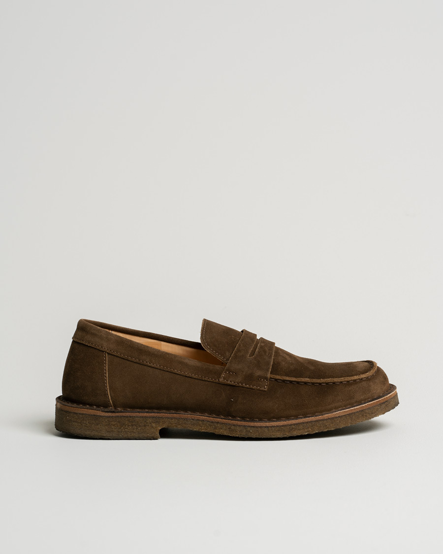 Heren | Astorflex Mokaflex Loafer Dark Khaki Suede | Pre-owned | Astorflex Mokaflex Loafer Dark Khaki Suede