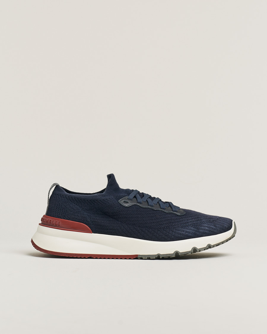 Heren | Brunello Cucinelli Mesh Running Sneakers Navy | Pre-owned | Brunello Cucinelli Mesh Running Sneakers Navy