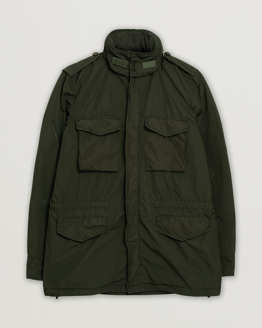 Heren | Aspesi Giubotto Garment Dyed Field Jacket Dark Military | Pre-owned | Aspesi Giubotto Garment Dyed Field Jacket Dark Military