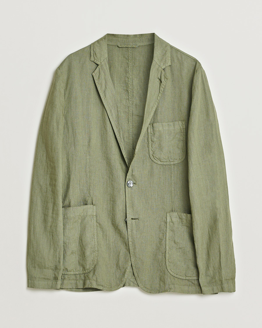 Heren | Blazers | Pre-owned | Aspesi Samuraki Linen Blazer Military