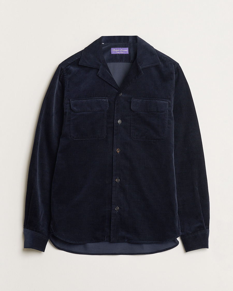 Heren | Ralph Lauren Purple Label Double Pocket Overshirt Classic Navy S | Pre-owned | Ralph Lauren Purple Label Double Pocket Overshirt Classic Navy S