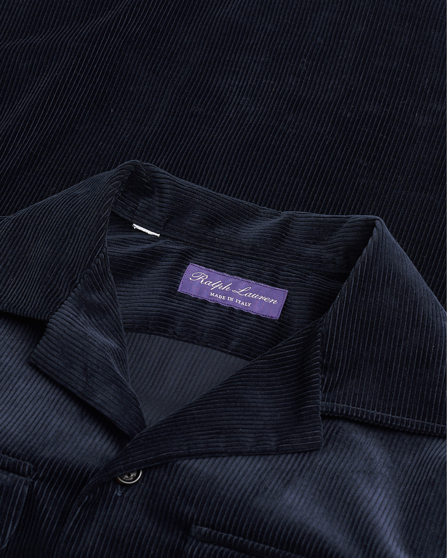 Heren | Ralph Lauren Purple Label Double Pocket Overshirt Classic Navy S | Pre-owned | Ralph Lauren Purple Label Double Pocket Overshirt Classic Navy S