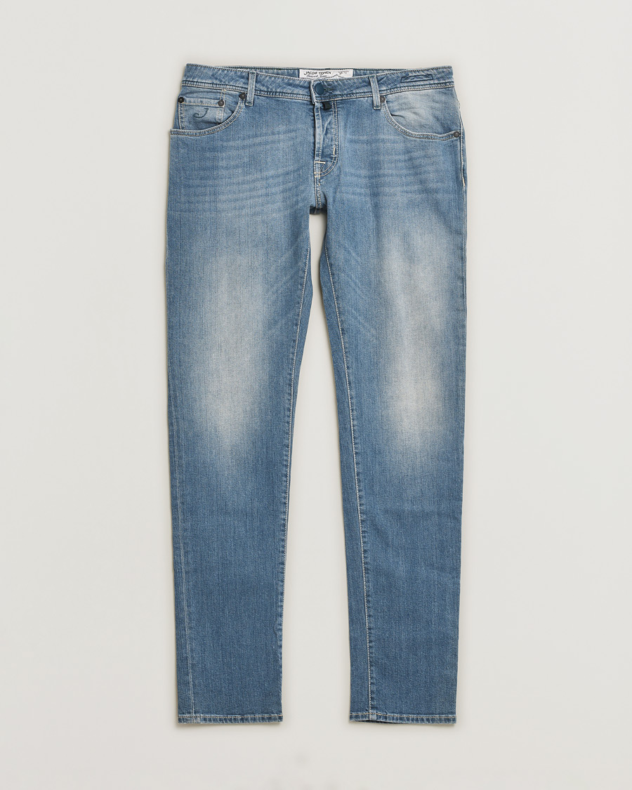 Heren | Jeans | Pre-owned | Jacob Cohën Nick 622 Slim Fit Stretch Jeans Light Blue W38