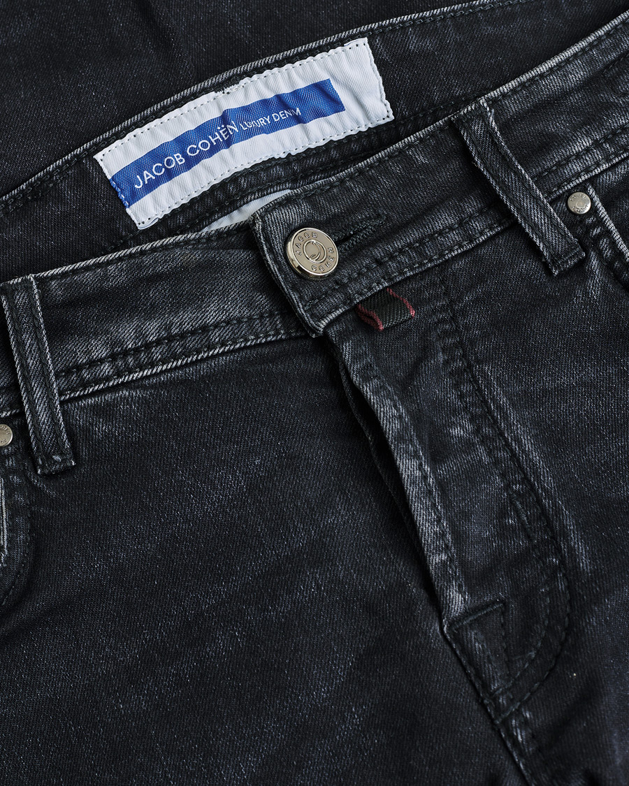 Heren | Jacob Cohën Nick 622 Slim Fit Stretch Jeans Black Dark Stone | Pre-owned | Jacob Cohën Nick 622 Slim Fit Stretch Jeans Black Dark Stone