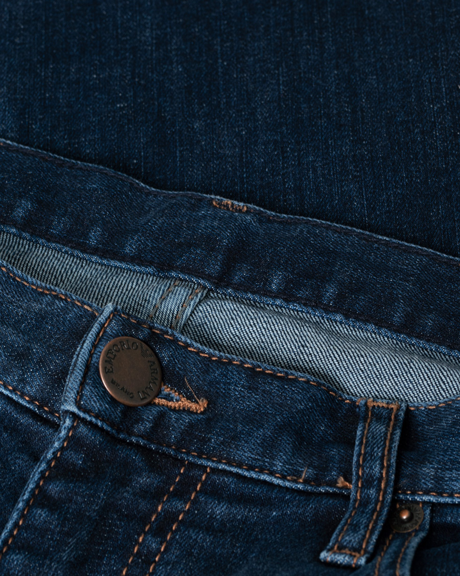Heren | Jeans | Pre-owned | Emporio Armani Regular Fit Jeans Dark Blue W34L32