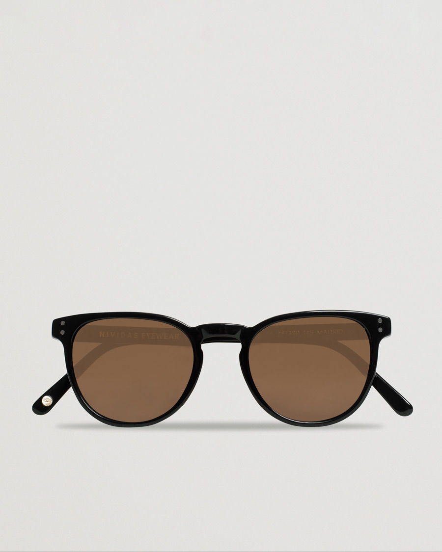 Heren | Nividas Eyewear Madrid Polarized Sunglasses Shiny Black | Pre-owned | Nividas Eyewear Madrid Polarized Sunglasses Shiny Black