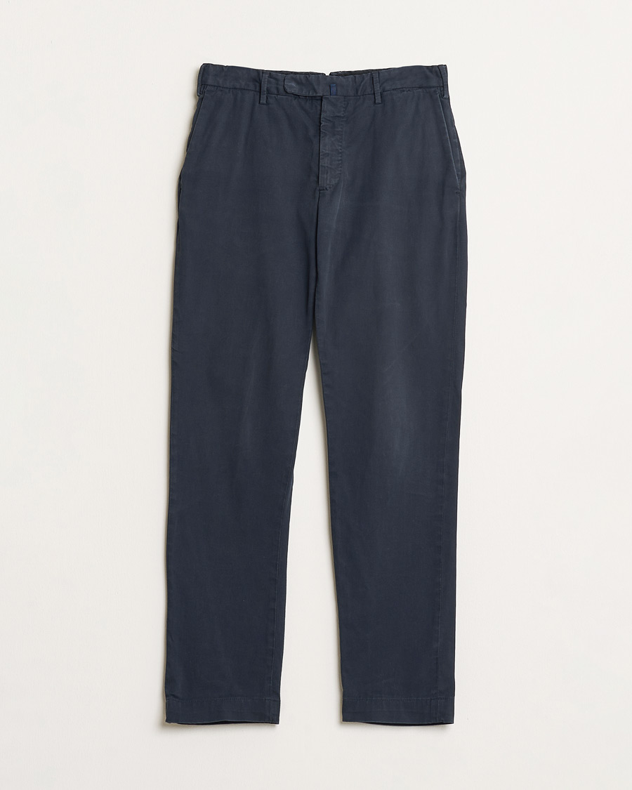 Heren | Pre-owned Broeken | Pre-owned | Incotex Slim Fit Cotton Stretch Chinos Navy 48