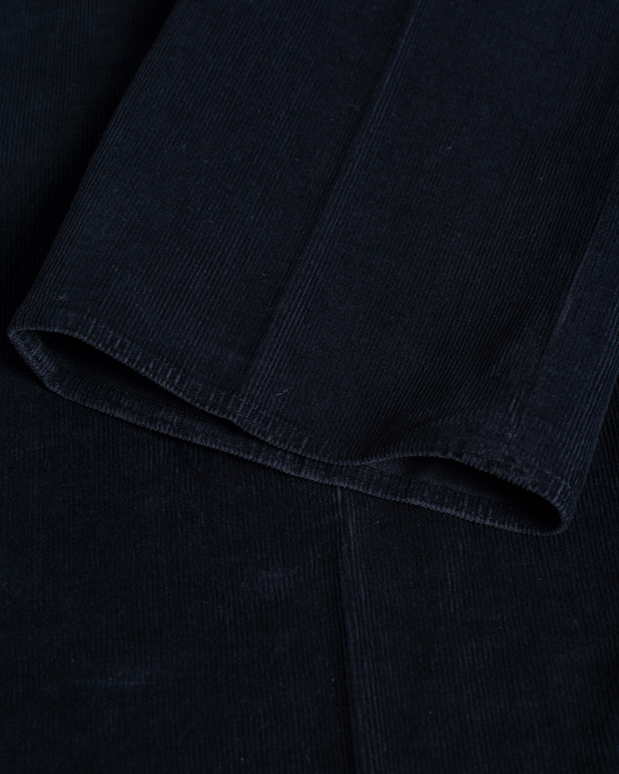 Heren | Incotex Slim Fit Soft Corduroy Trousers Navy | Pre-owned | Incotex Slim Fit Soft Corduroy Trousers Navy